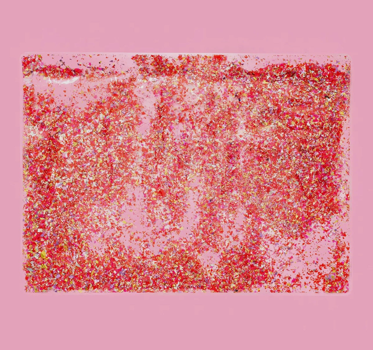 Red & Pink Confetti Place Mat + Desk Pad