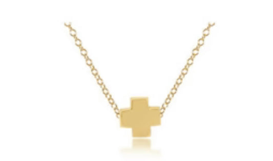 16” Necklace Gold - Signature Cross Gold