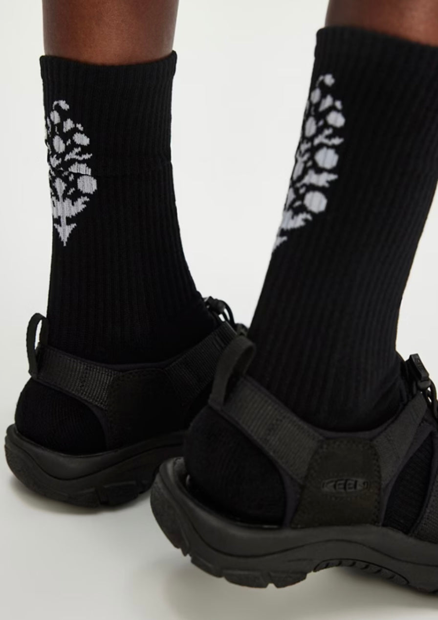 Last Lap Tube Sock Black/White