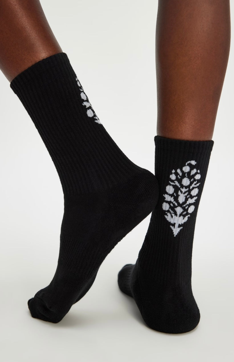 Last Lap Tube Sock Black/White