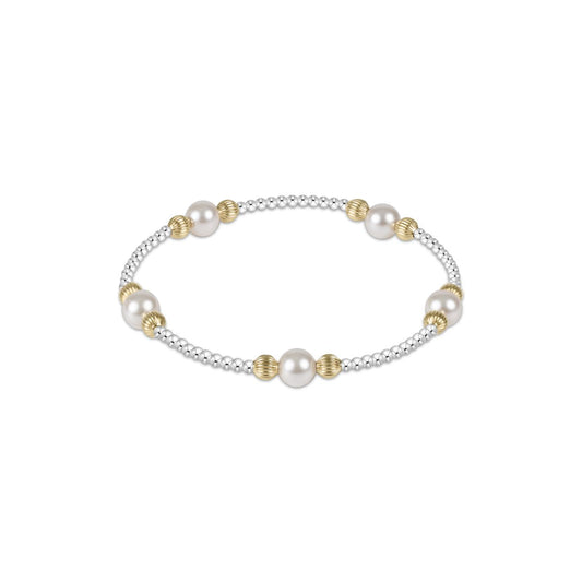 Purpose Dignity Pearl 6mm Bead Bracelet - Mixed Metal