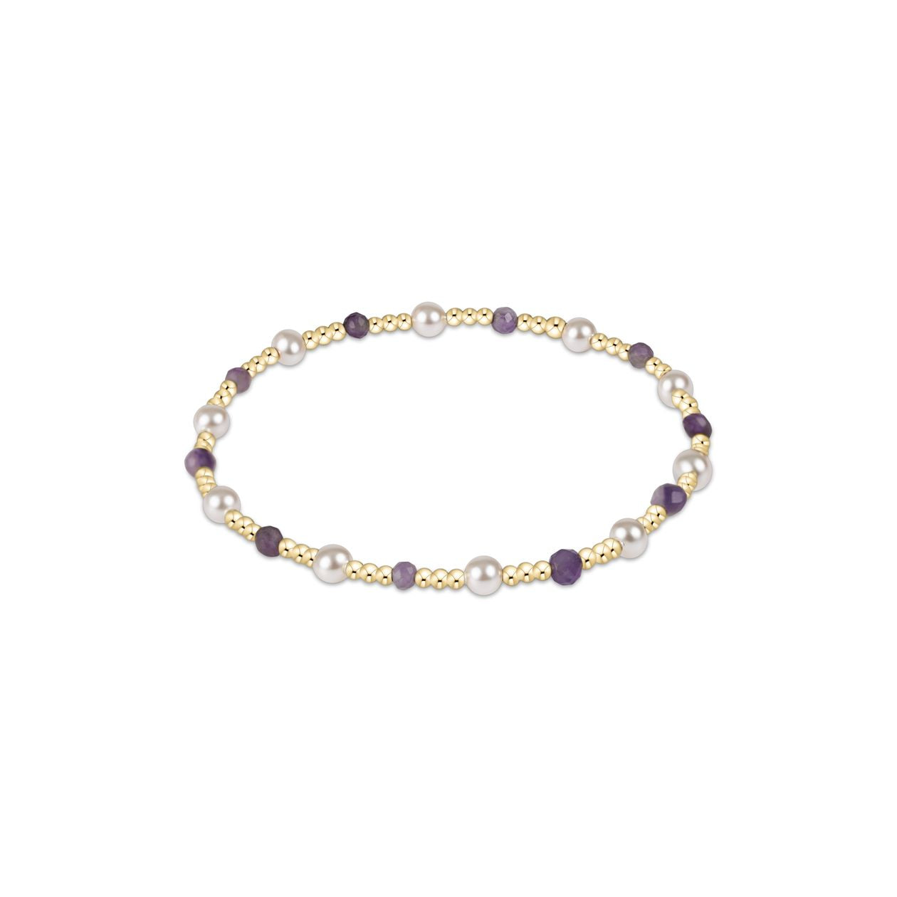 ENEWTON Pearl Sincerity Pattern 4mm Bead Bracelet - Amethyst