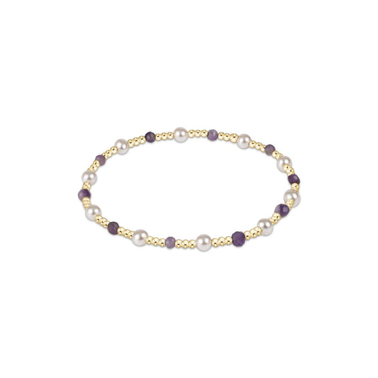 ENEWTON Pearl Sincerity Pattern 4mm Bead Bracelet - Amethyst