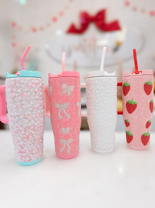 Rhinestone Bow 40oz Tumbler