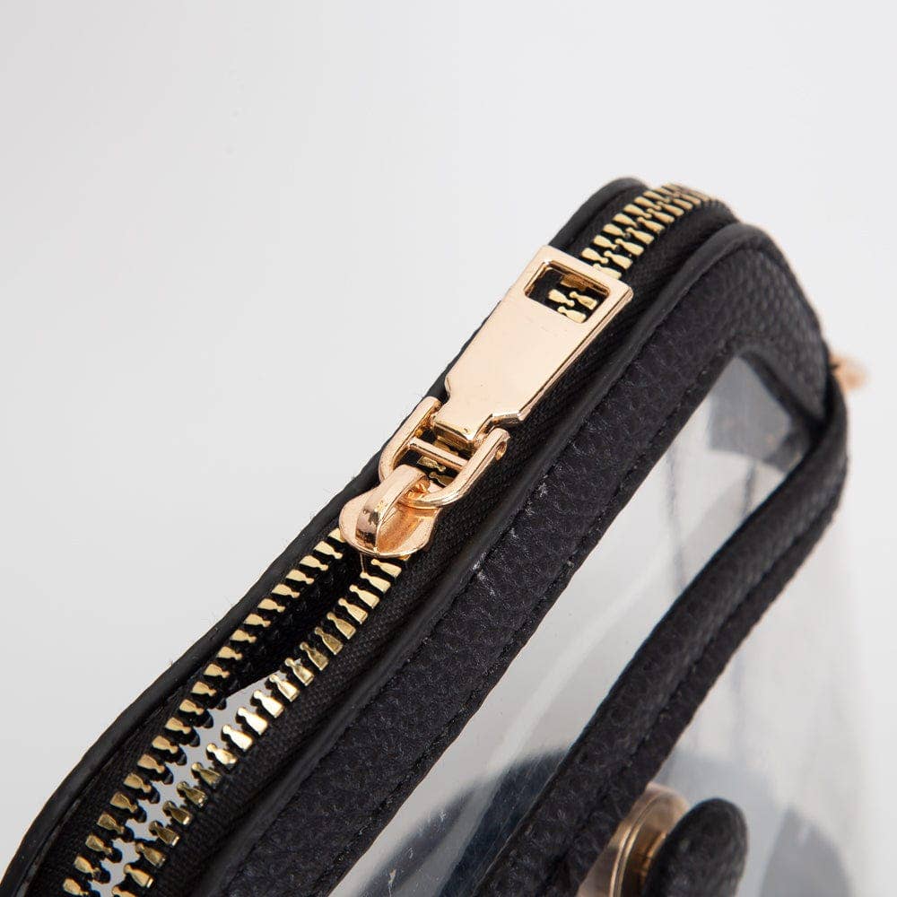 Gold Carly Clear Mini Crossbody Bag