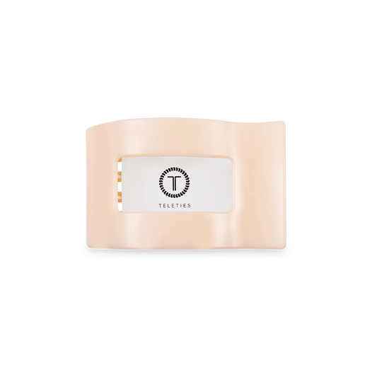 Flat Rectangle Hair Clip | Small | Almond Beige