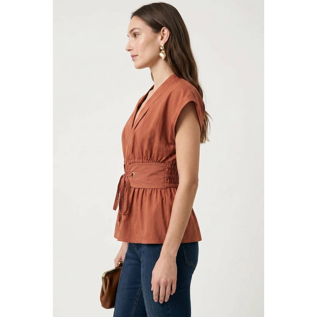 Sienna Skies Vneck Blouse