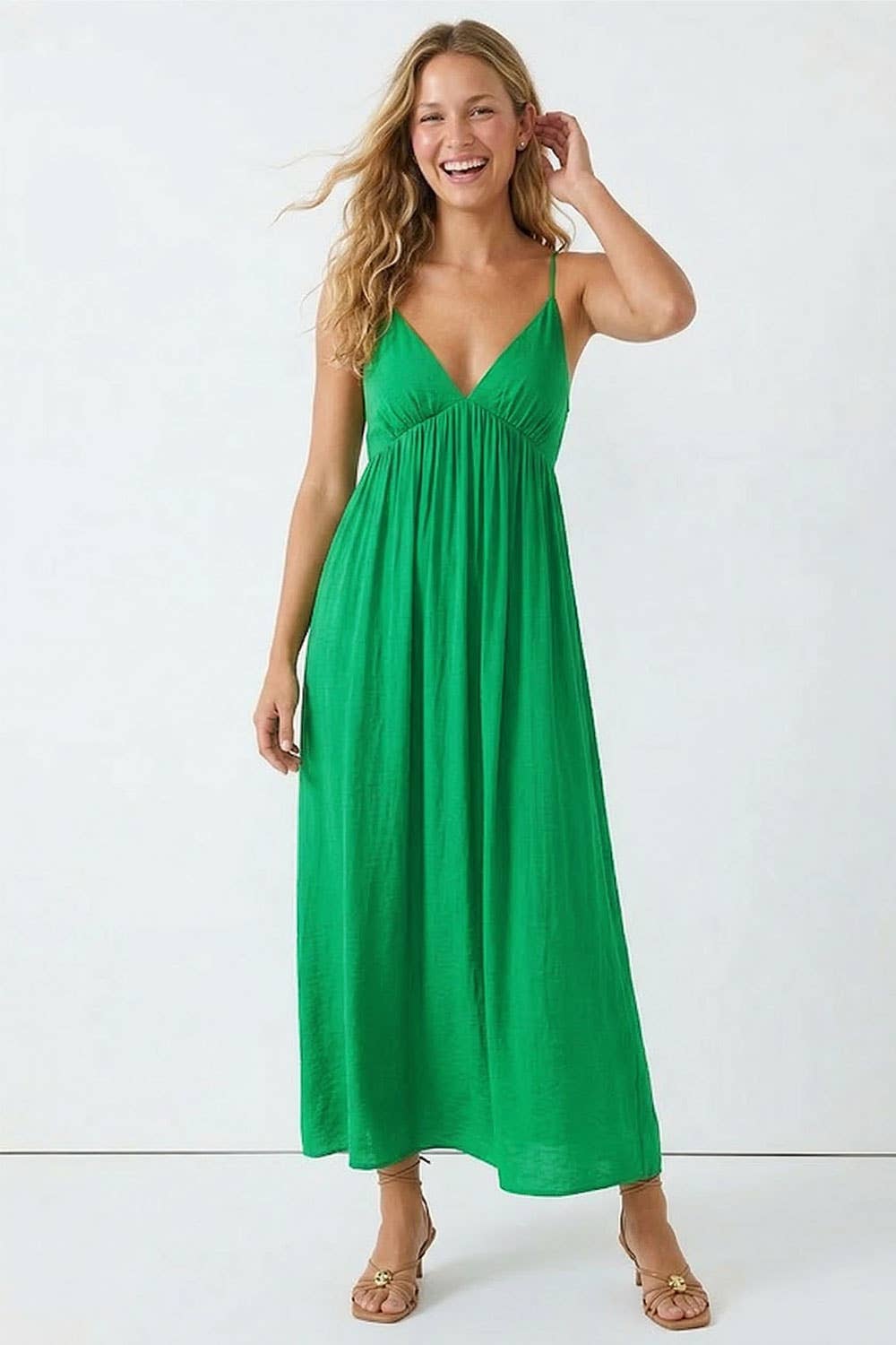 Bold Beauty Green Maxi Dress