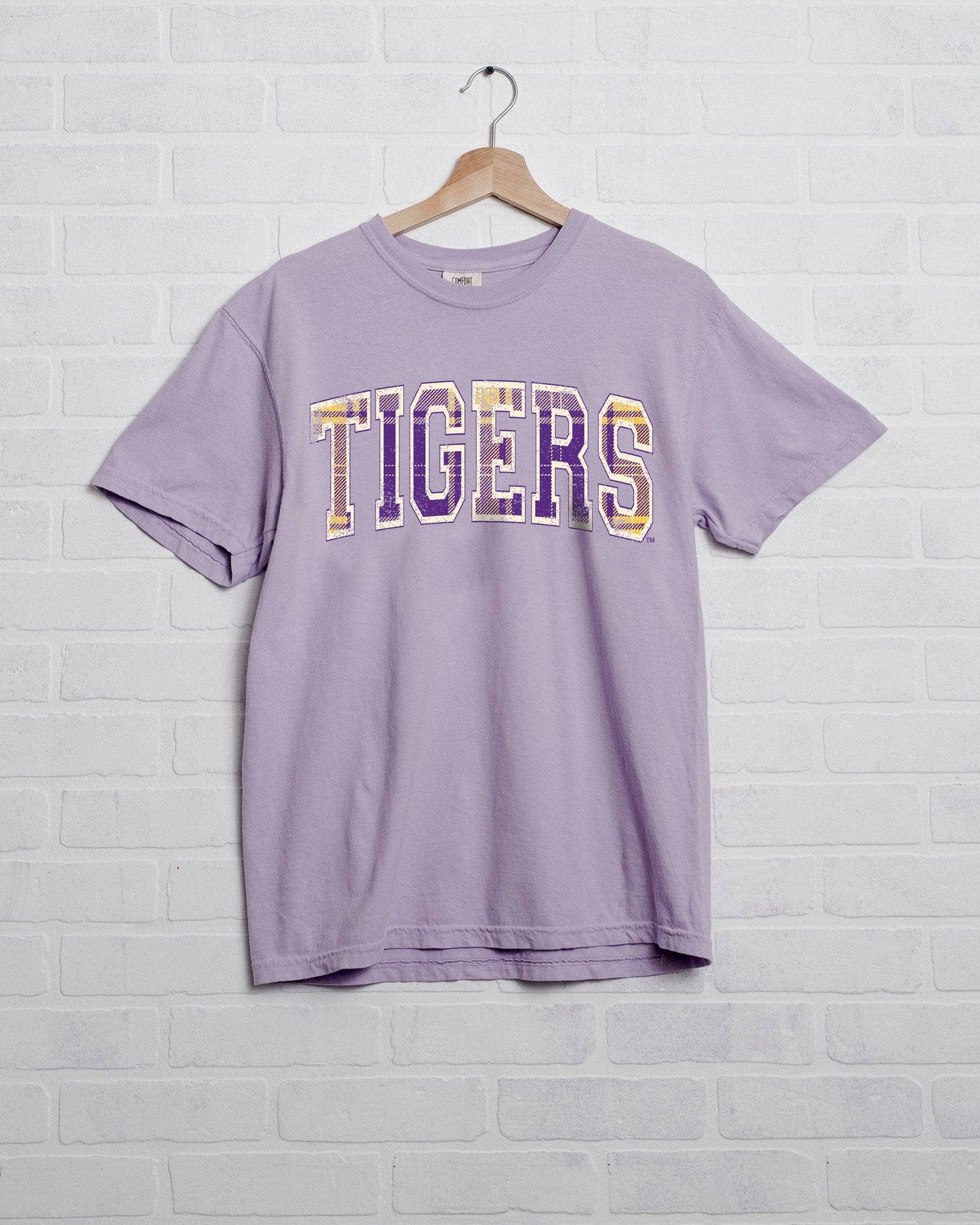 LSU Tigers Tartan Orchid CC Tee
