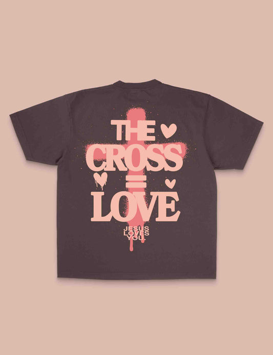 "The Cross = Love" Tee || Mocha Brown