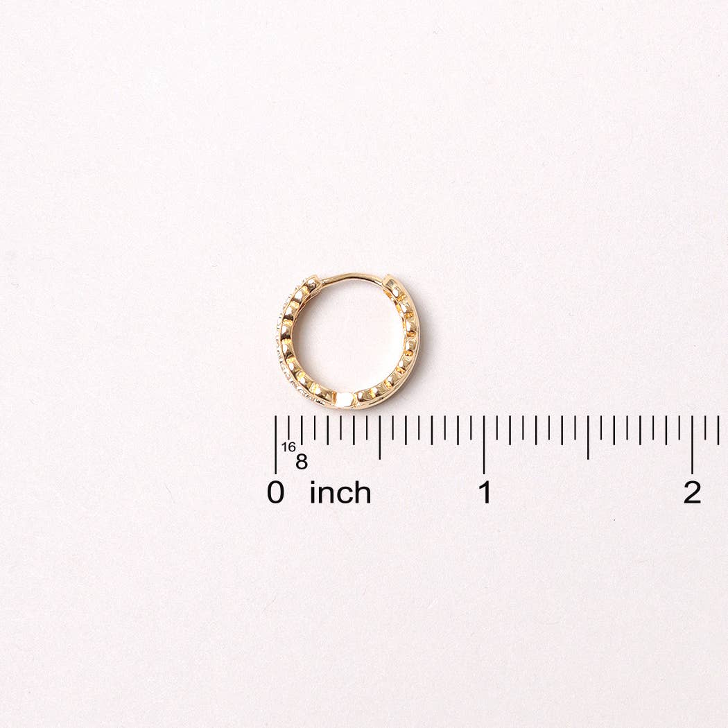 14K Gold-Dipped Wreath Hoop Earring