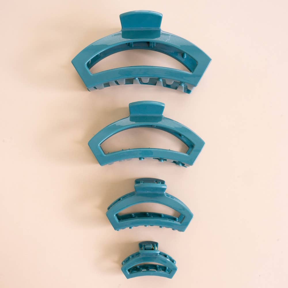 Open Teal With It Tiny Hair Clip