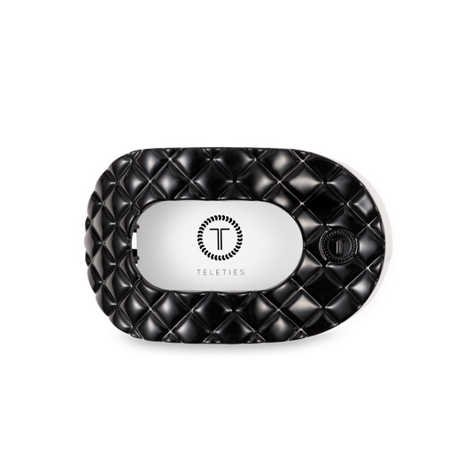 Flat Round Hair Clip | Medium | Jet Black Quilted