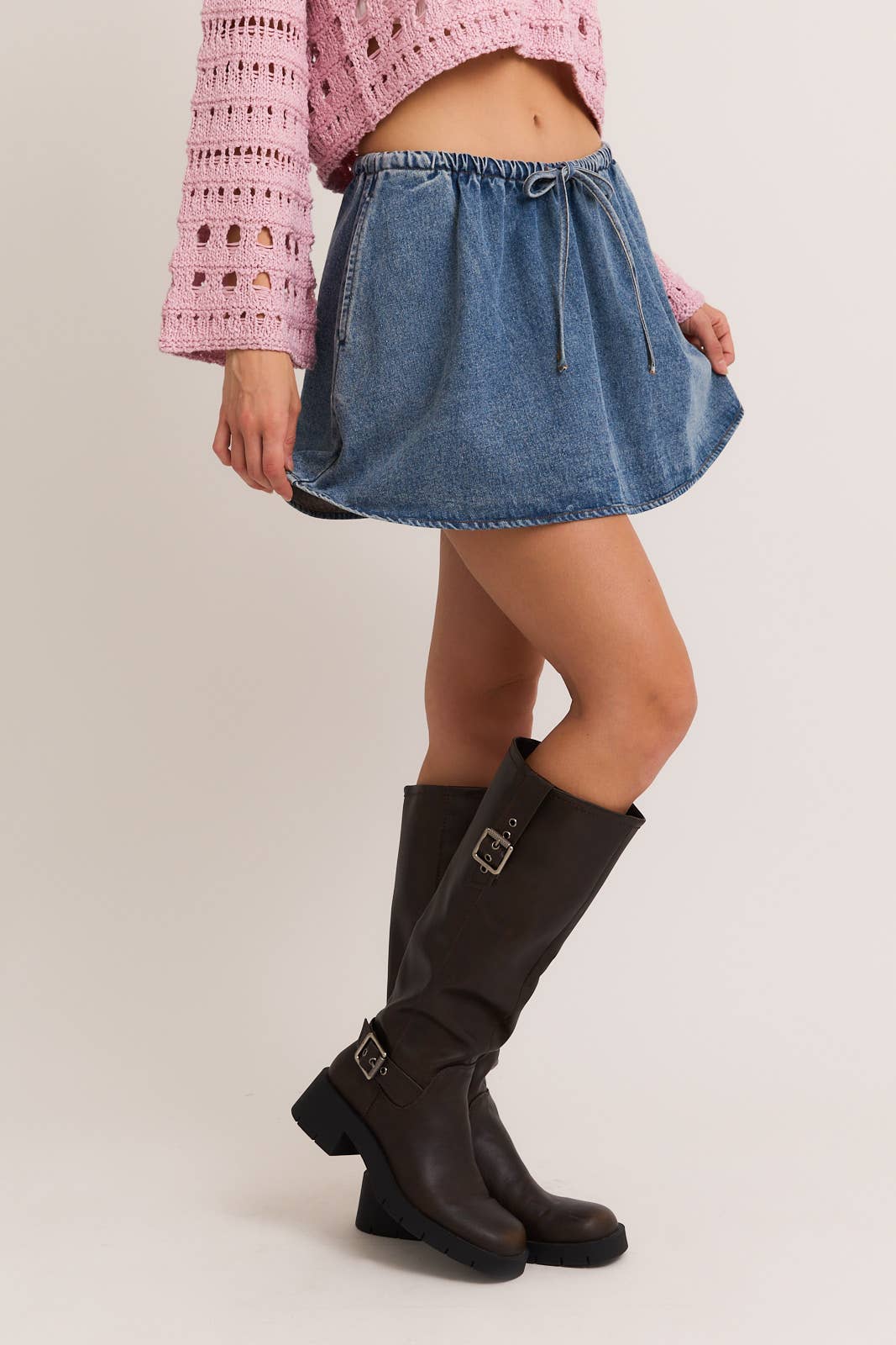 ELLA Jane Denim Flare Skirt