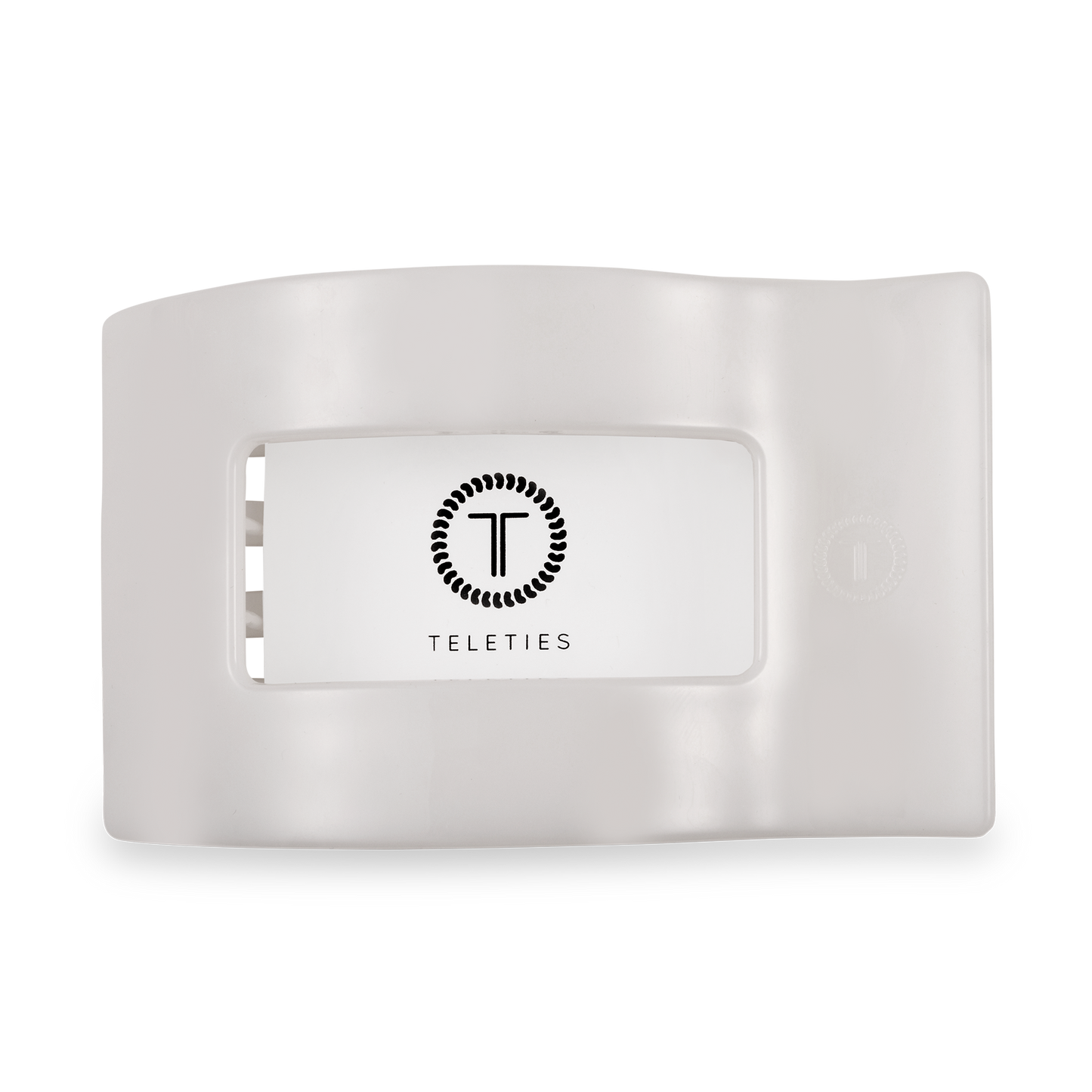 Flat Rectangle Hair Clip | Large | Coconut White