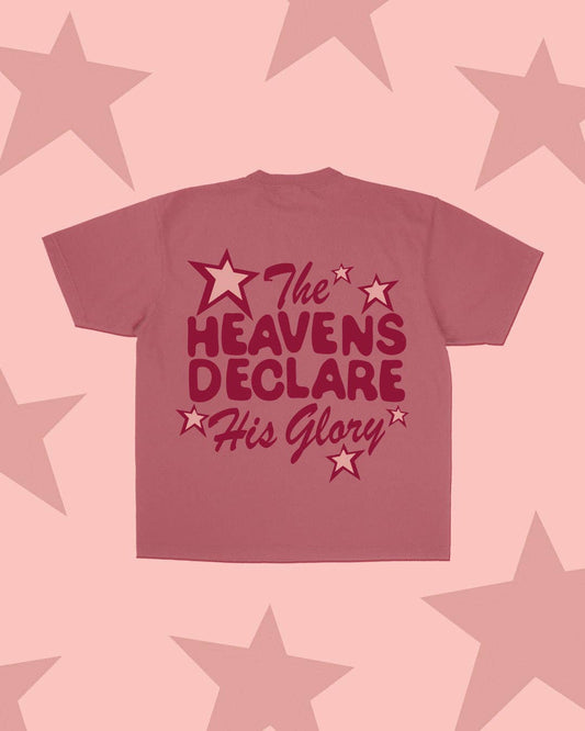 "Heavens Declare His Glory" Tee || Terracotta Rose