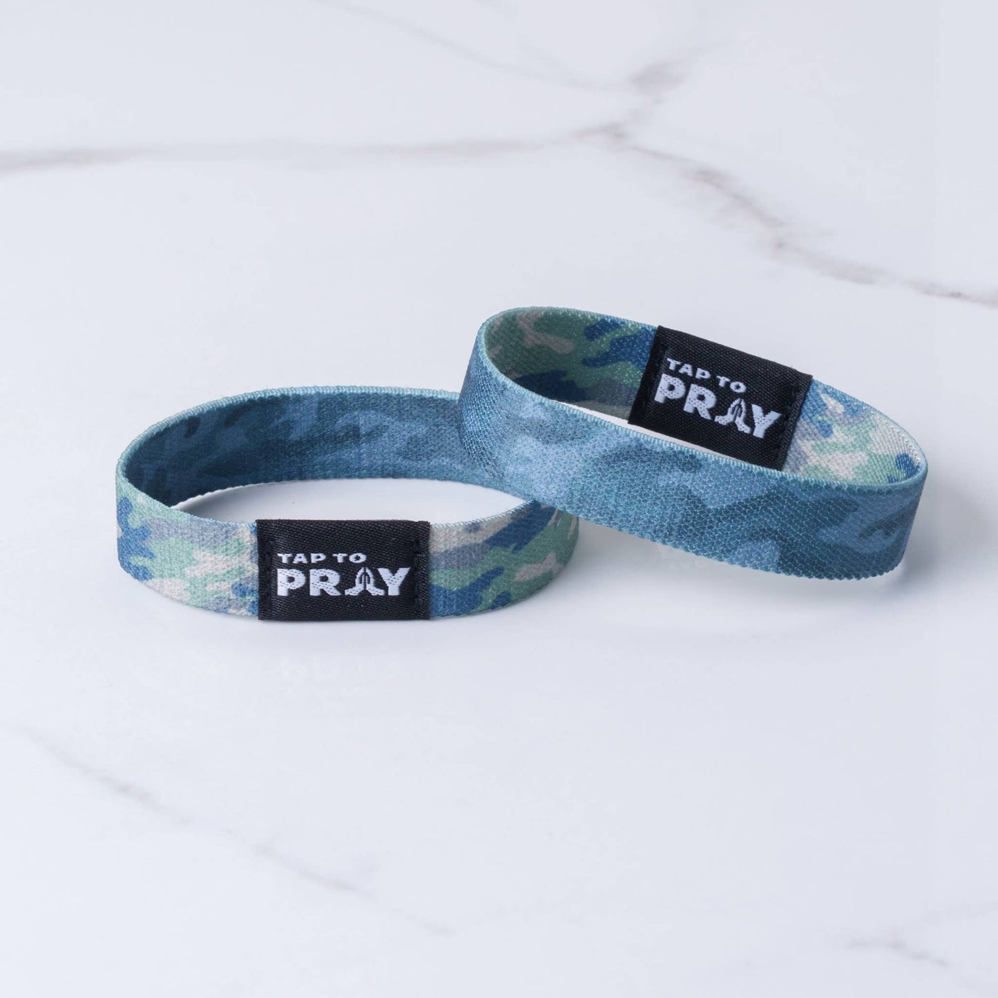 Tap To Pray™ Wristbands - Green & Charcoal Camo