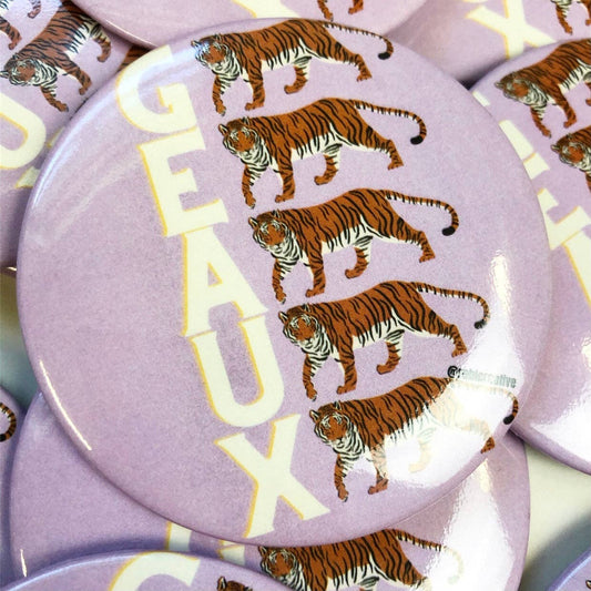 Geaux - Lavender - Game Day Button