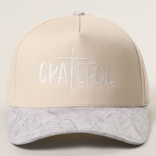 GRATEFUL Embroidery Two-Tone Trucker Hat
