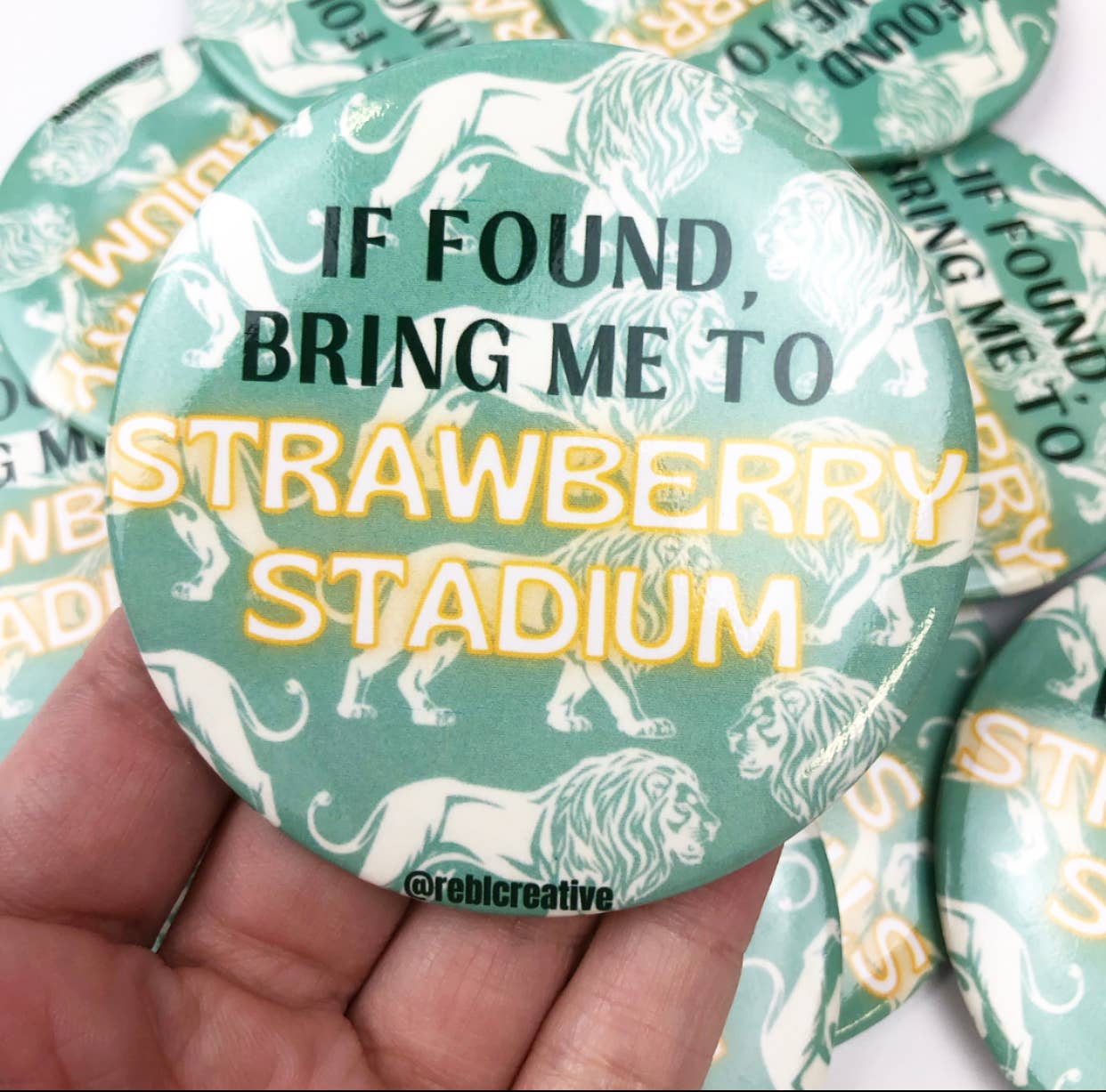 Bring Me - Strawberry Stadium Lions - Game Day Button