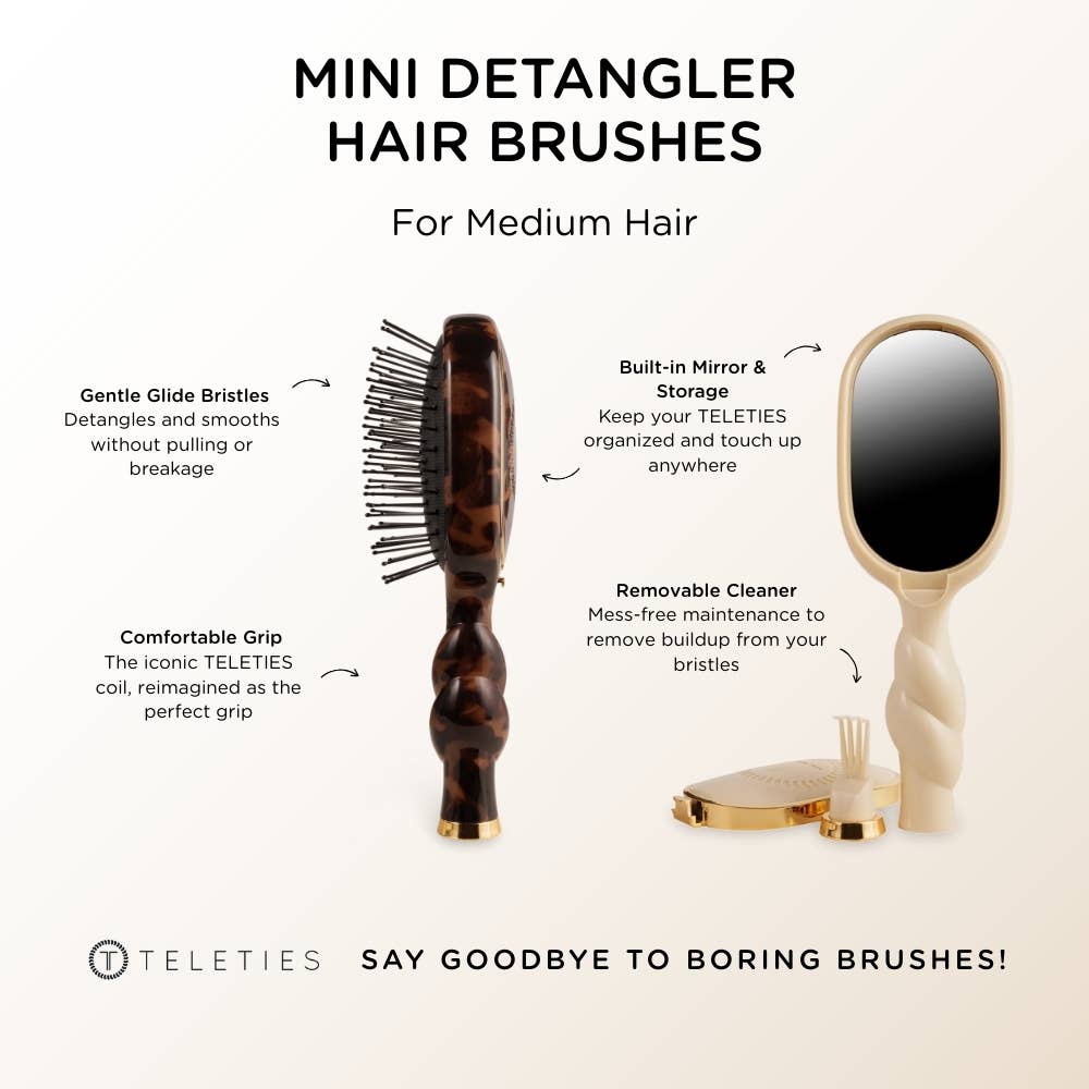Mini Detangler Brush for Medium Hair - Tortoise