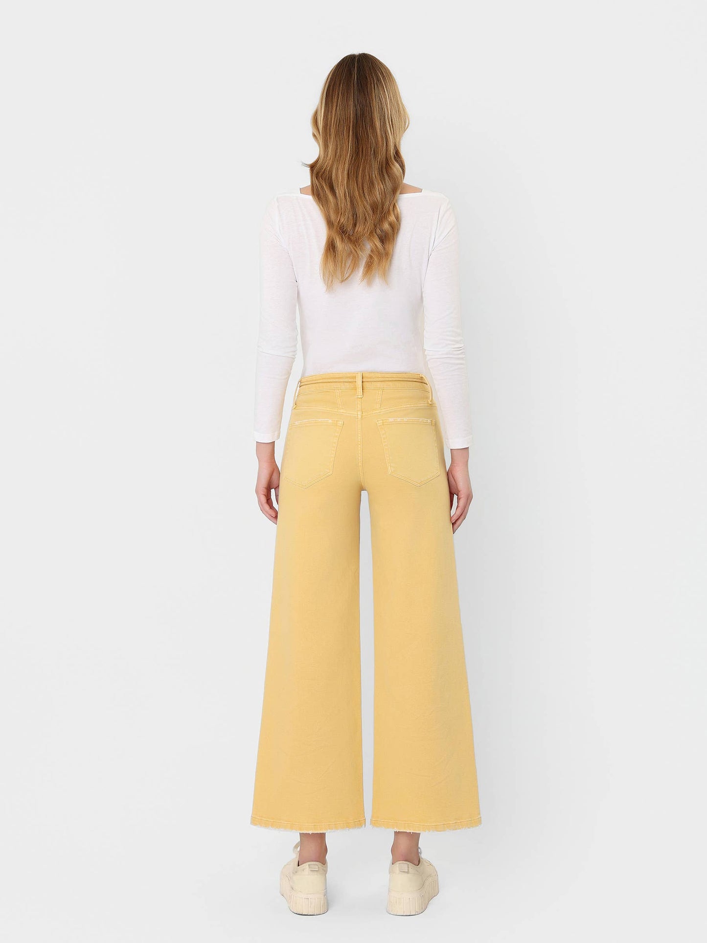 Gold Olivia Wide Leg Denim
