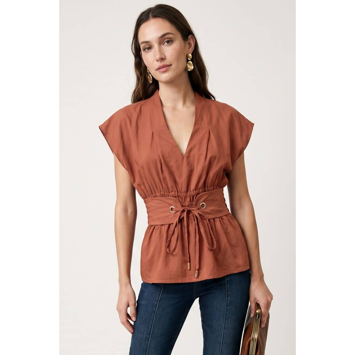 Sienna Skies Vneck Blouse