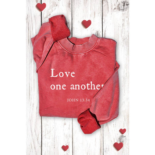 LOVE ONE ANOTHER MINERAL GRAPHIC Crewneck