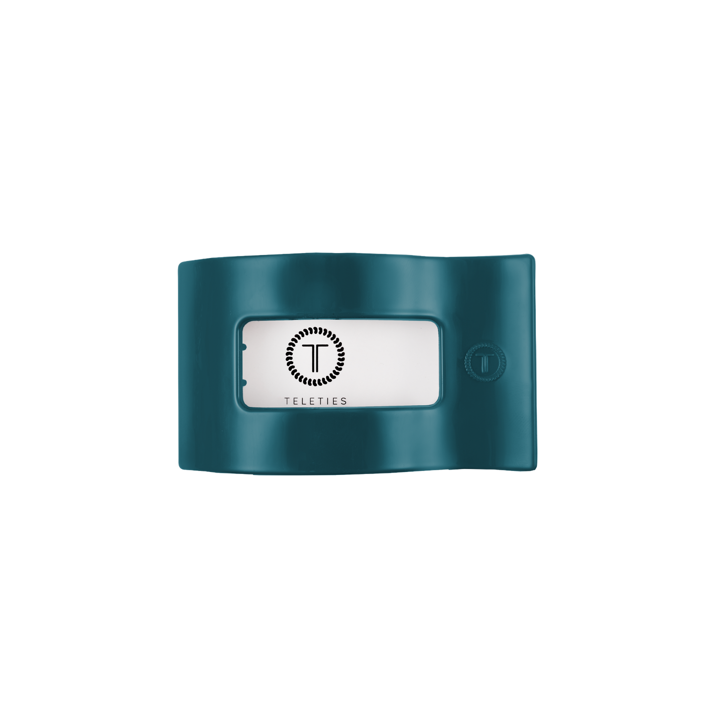 Teal With It Small Flat Rectangle Hair Clip